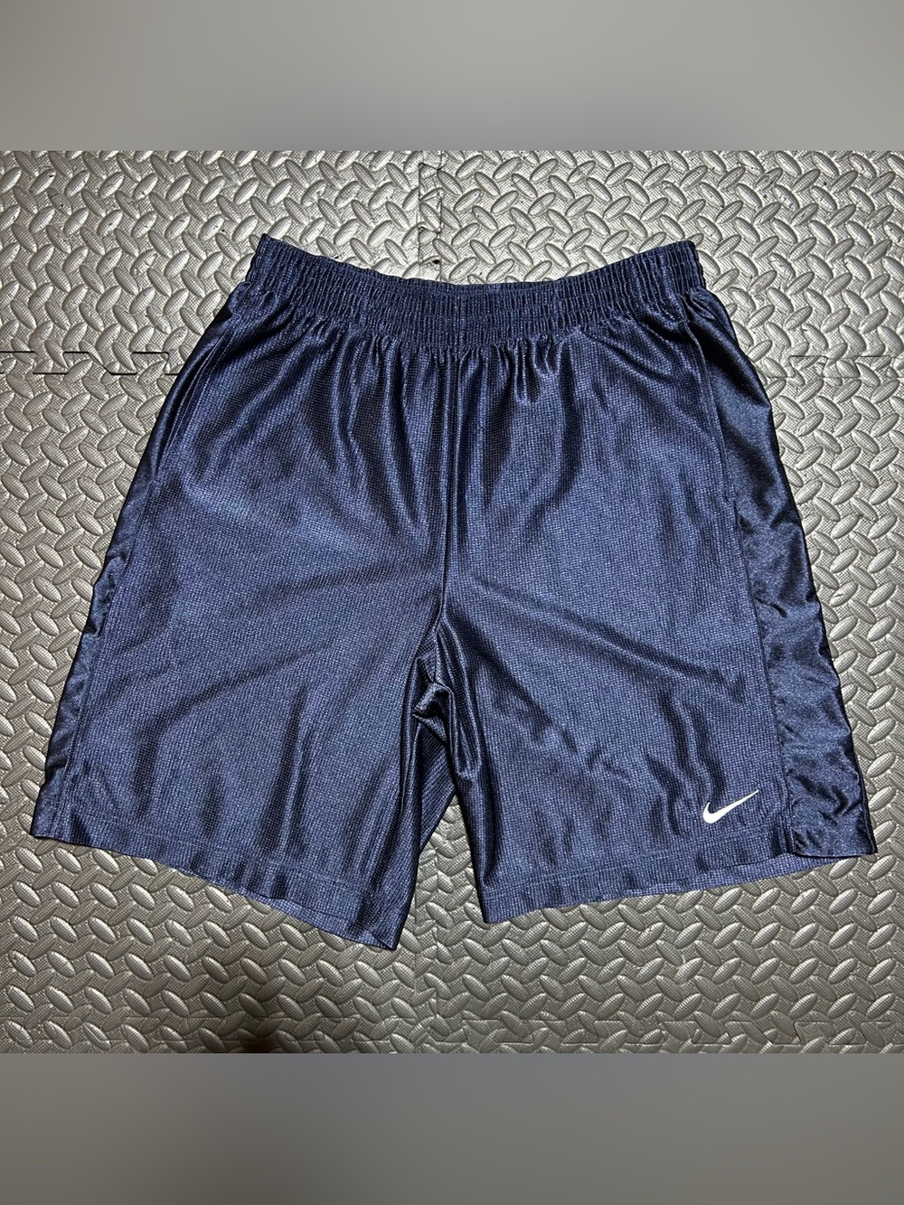 Vintage Nike Basketball Shorts Shiny Dazzle Loose Drawstring Blue Y2K Mens XL